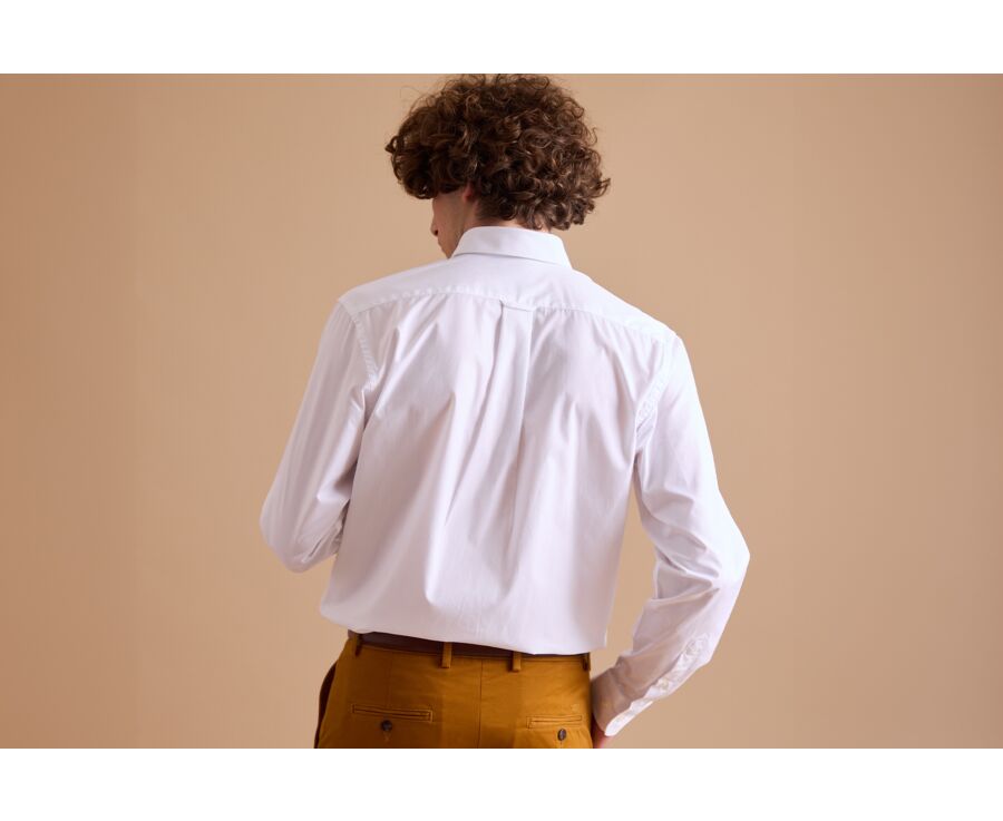 Chemise blanche en coton - Poche poitrine - ALBERT