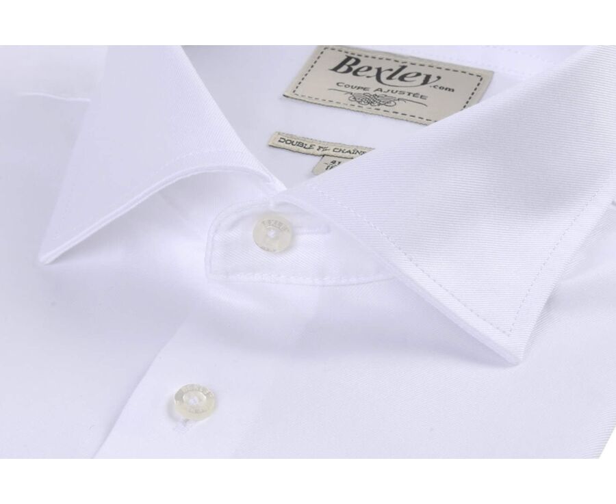 Chemise blanche coton twill double fil - GIORGIO