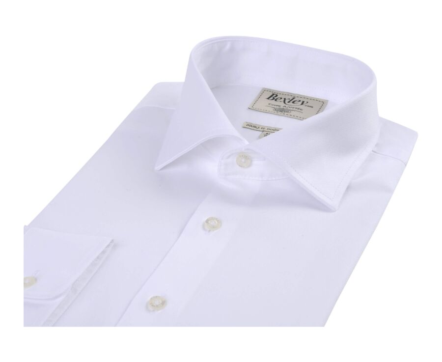 Chemise blanche coton twill double fil - GIORGIO