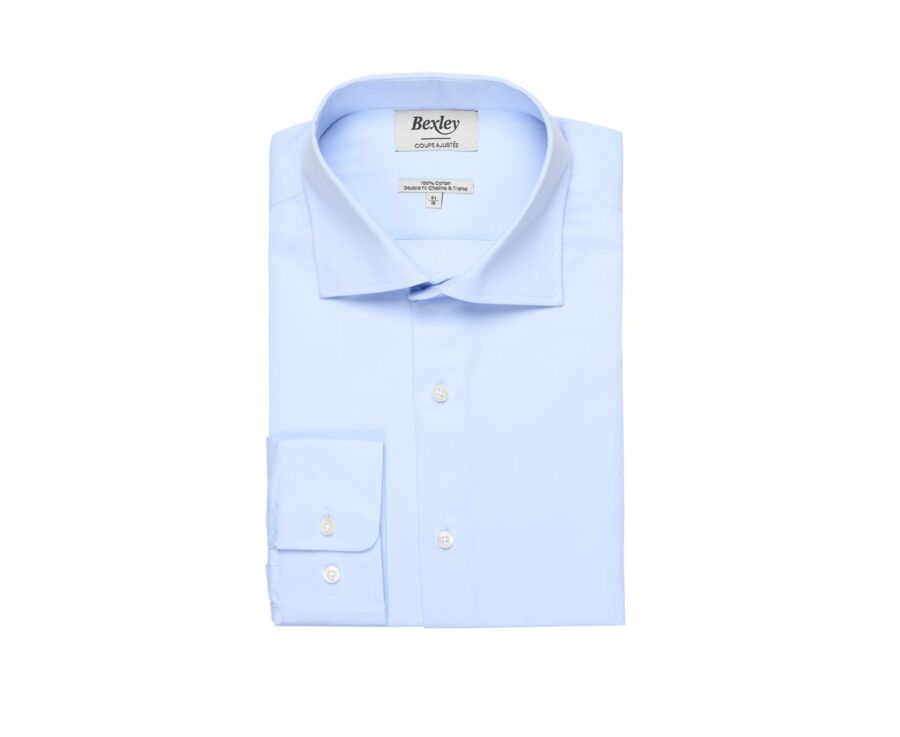 Chemise Bleue pâle coton - GIORGIO