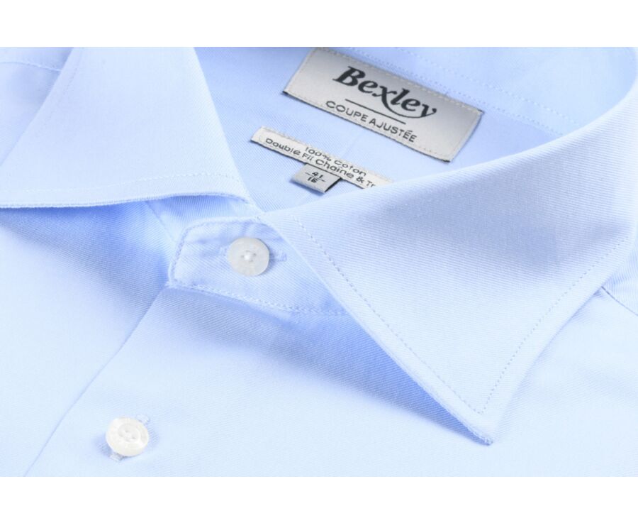 Chemise Bleue pâle coton - GIORGIO