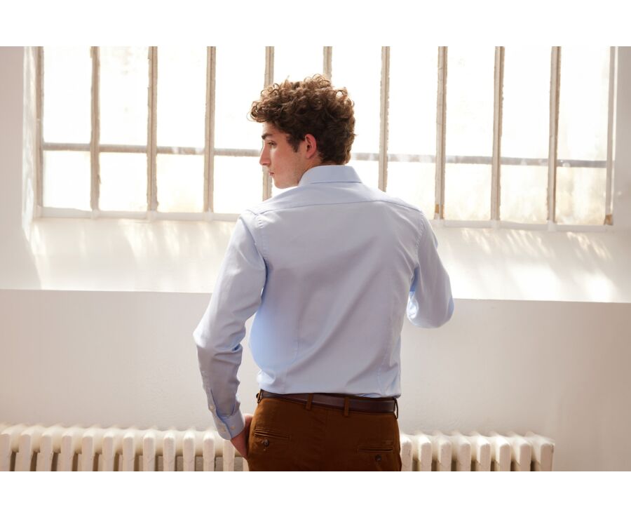 Chemise Bleue pâle coton - GIORGIO