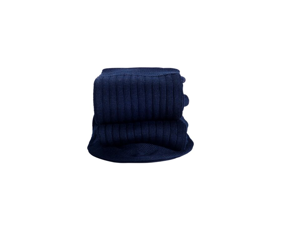 Chaussettes hautes homme fil d’Écosse Marine