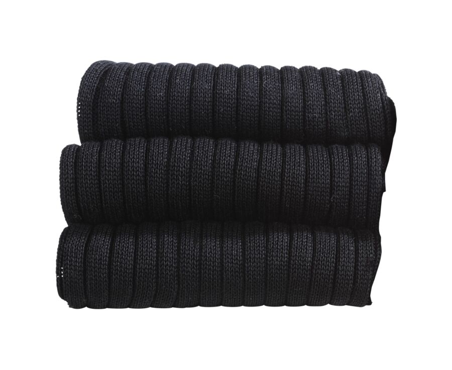 Chaussettes hautes homme fil d’Écosse Noir