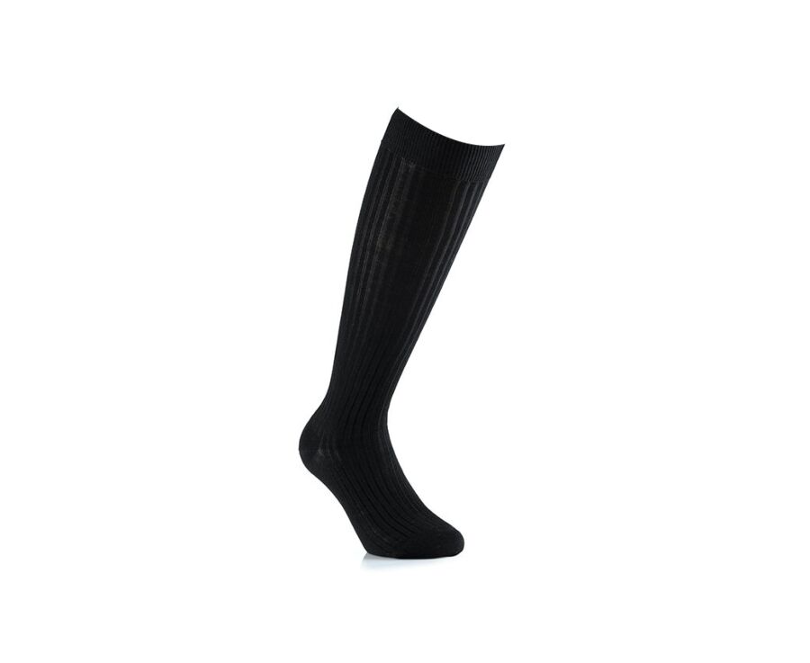 Chaussettes hautes homme fil d’Écosse Noir