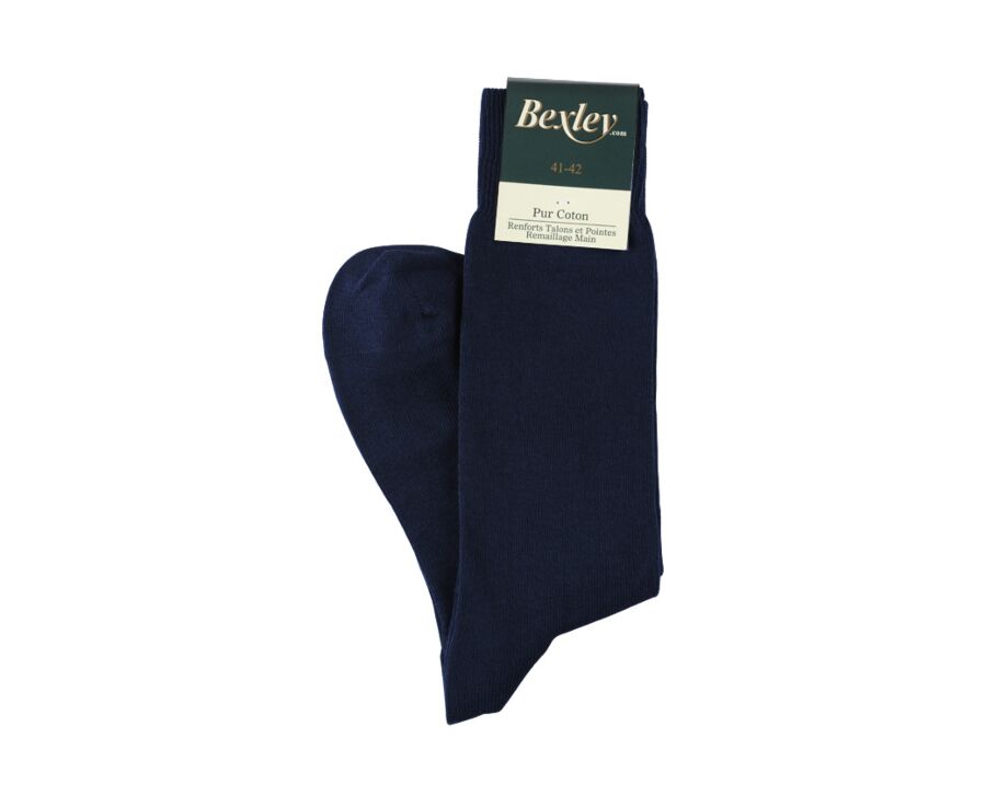 Chaussettes homme épaisses coton Marine