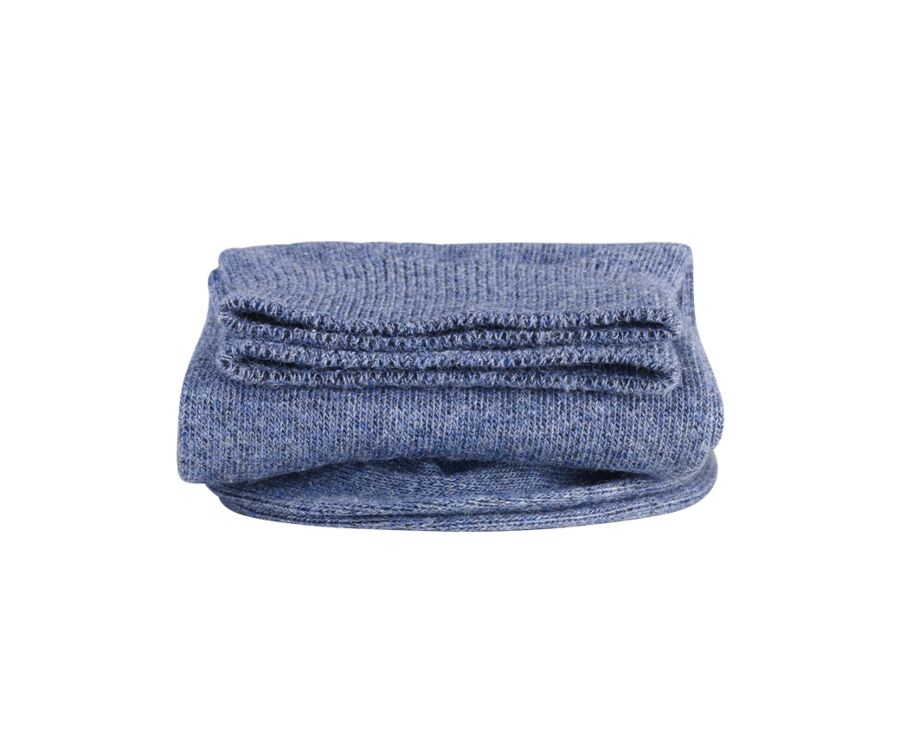 Chaussettes homme épaisses coton Bleu foncé chiné - CHAUSSETTES ÉPAISSES COTON