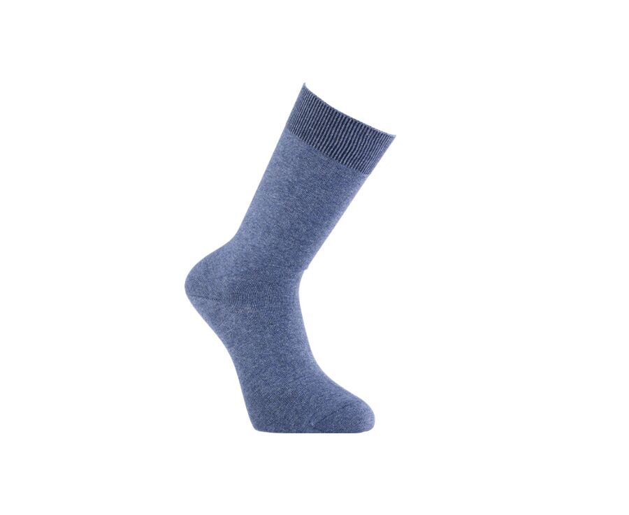 Chaussettes homme épaisses coton Bleu foncé chiné - CHAUSSETTES ÉPAISSES COTON