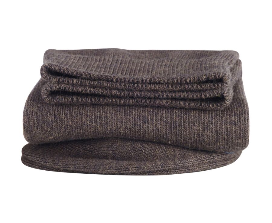 Chaussettes homme épaisses coton Marron Foncé