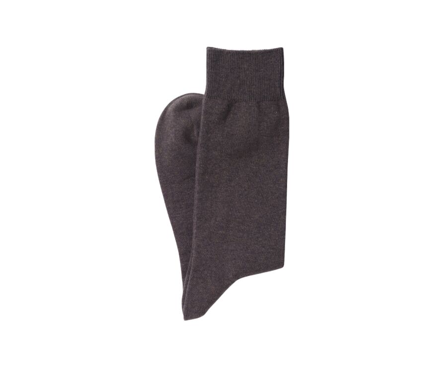 Chaussettes homme épaisses coton Marron Foncé