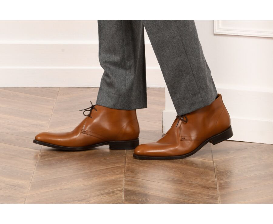 Chukka boots homme Châtaigne patiné - WARWICK