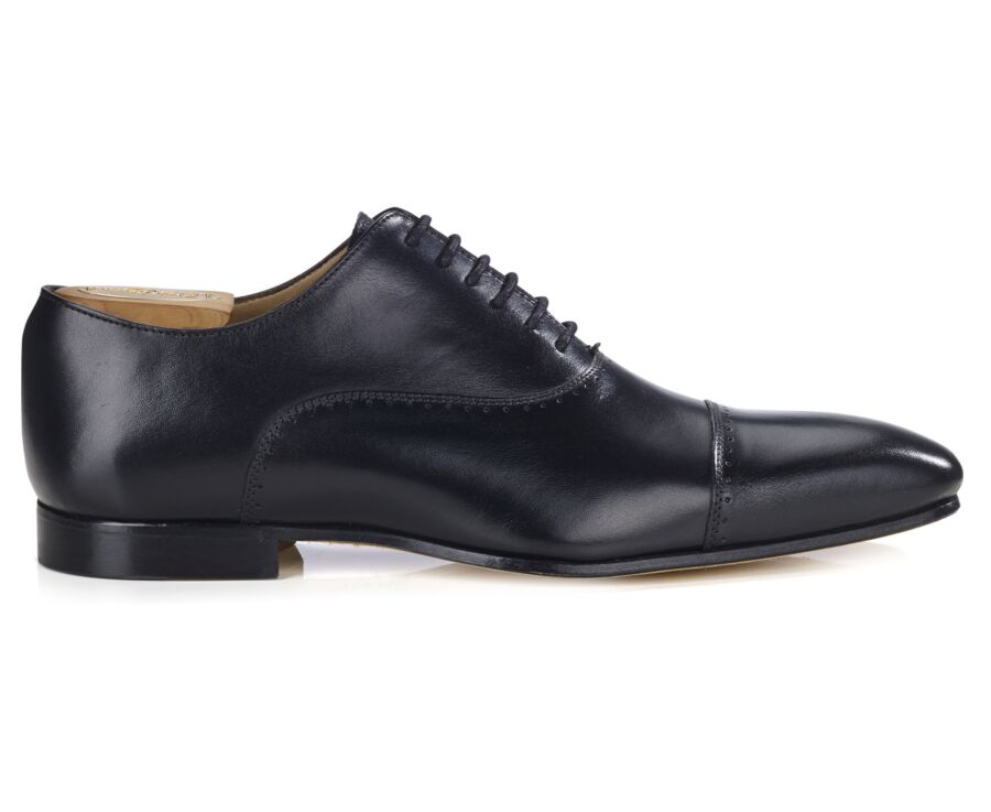 Richelieu homme Noir semelle cuir - STRESA