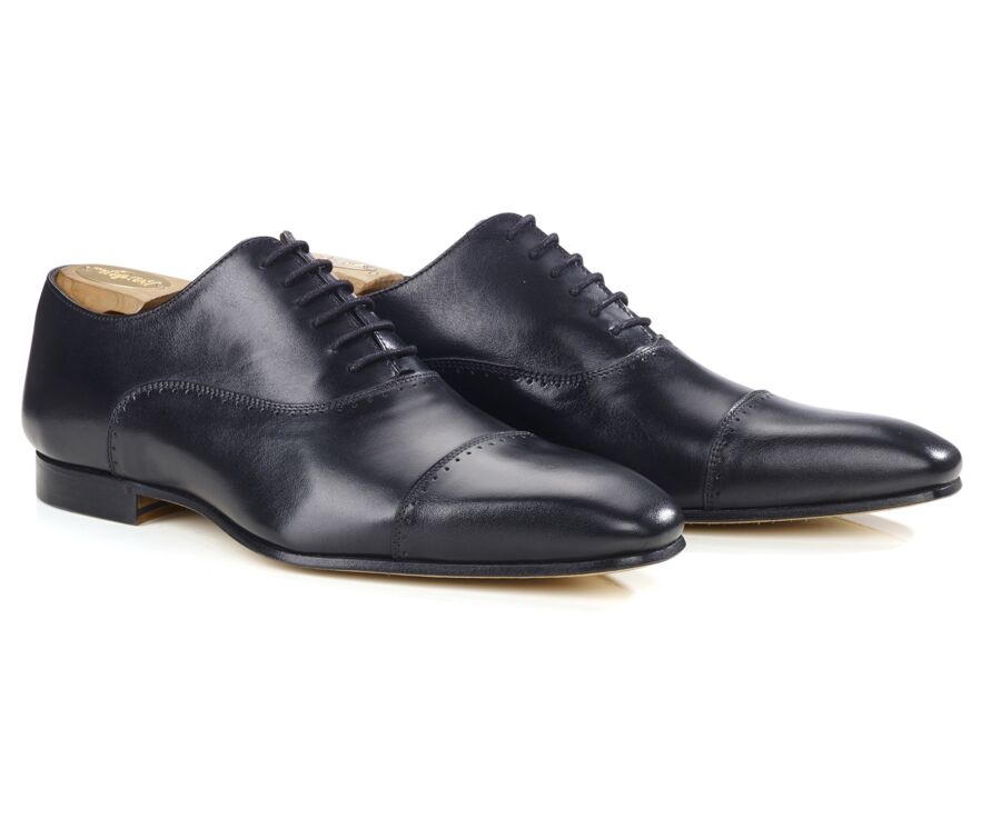 Richelieu homme Noir semelle cuir - STRESA