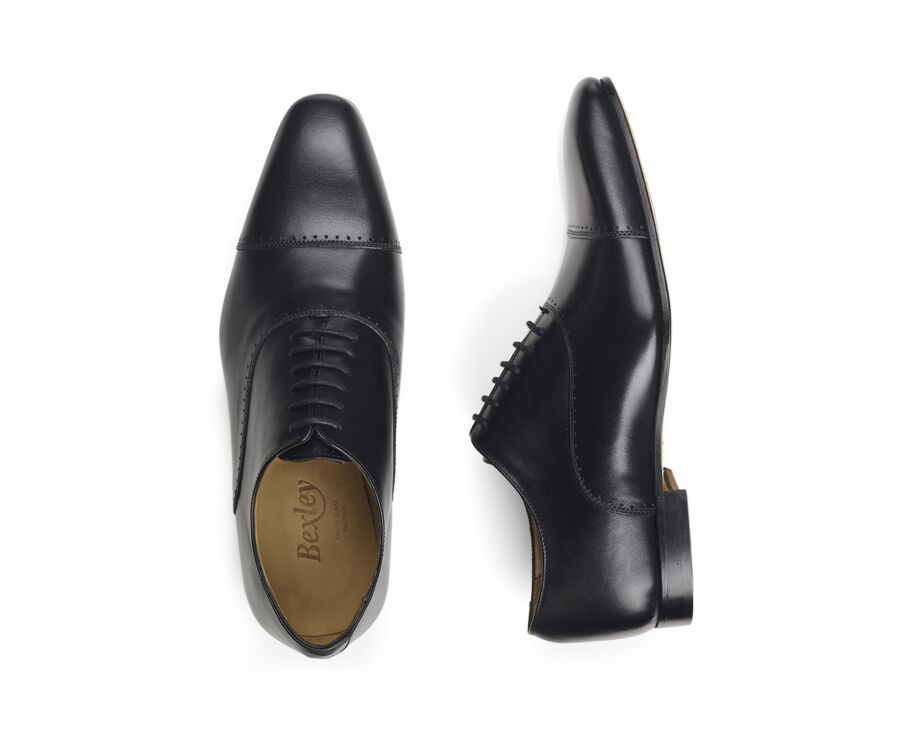 Richelieu homme Noir semelle cuir - STRESA