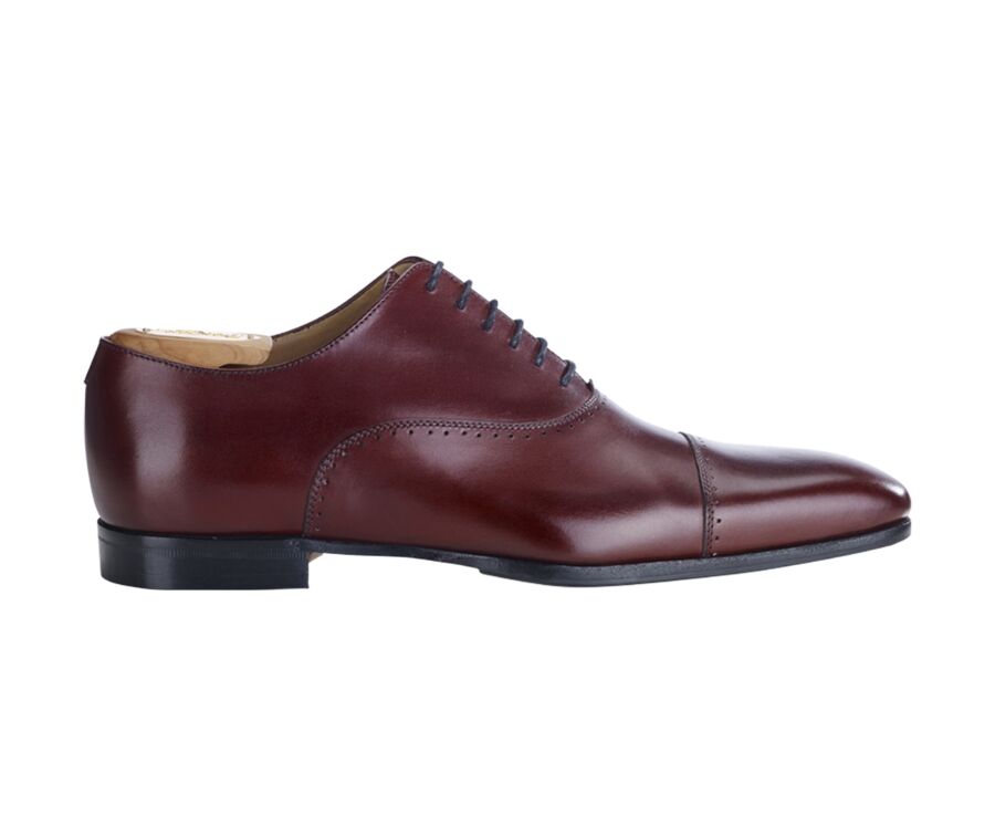 Richelieu homme Bordeaux semelle cuir - STRESA