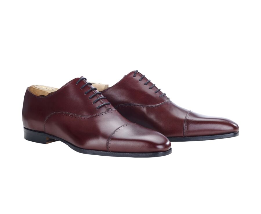 Richelieu homme Bordeaux semelle cuir - STRESA