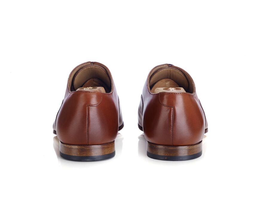 Richelieu homme Cognac Foncé semelle cuir - STRESA