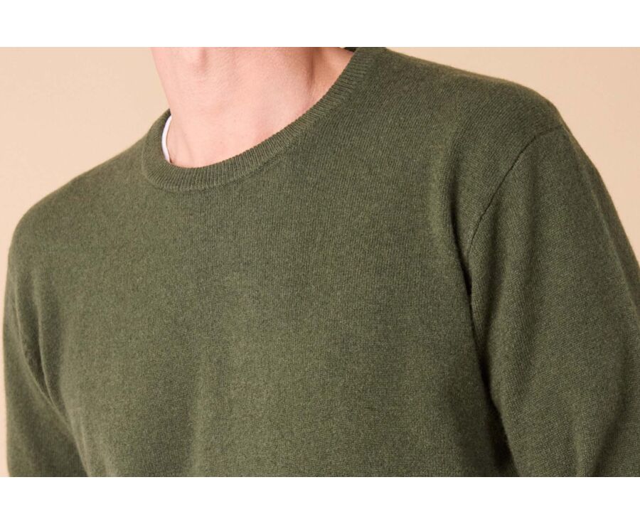 Pull homme laine col rond Vert - CONAN