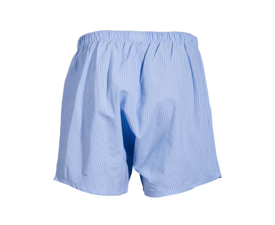 Boîte de 2 caleçons homme Bleu ciel rayé blanc / Blanc carreaux bleu - ELON