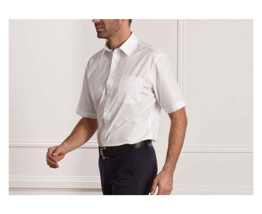 Chemise blanche en coton - Poche poitrine - ALBERT MC