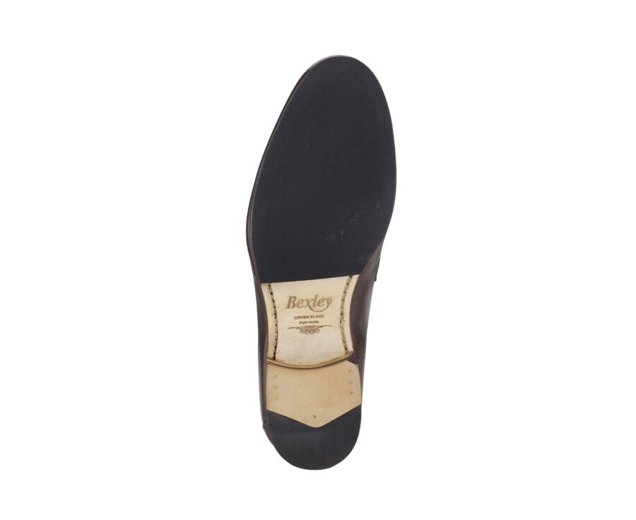 Mocassin homme cuir Chocolat Grainé  - DAVIES