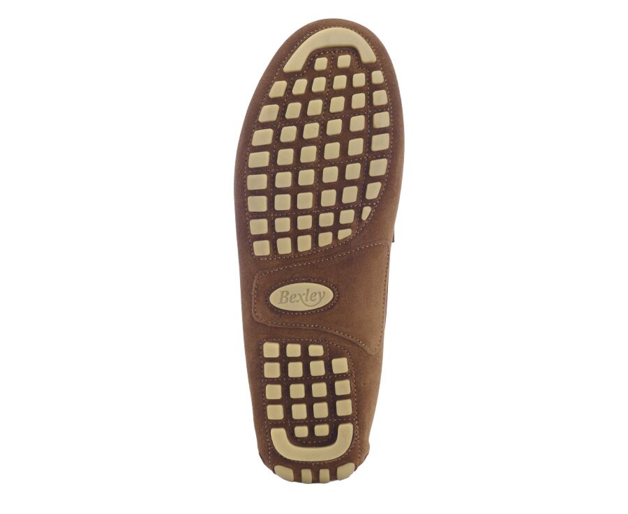Mocassin été homme Velours Caramel - FERGUSON