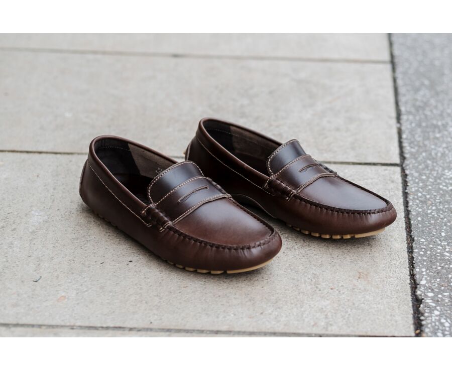 Mocassin Homme Cuir Brun Foncé - FERGUSON