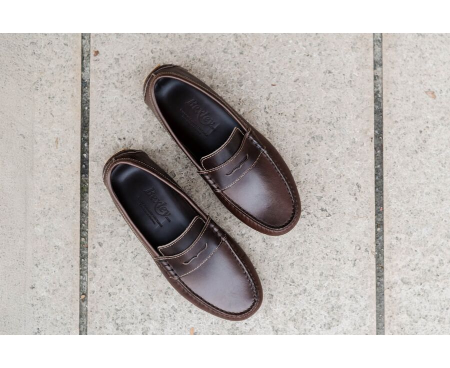 Mocassin Homme Cuir Brun Foncé - FERGUSON