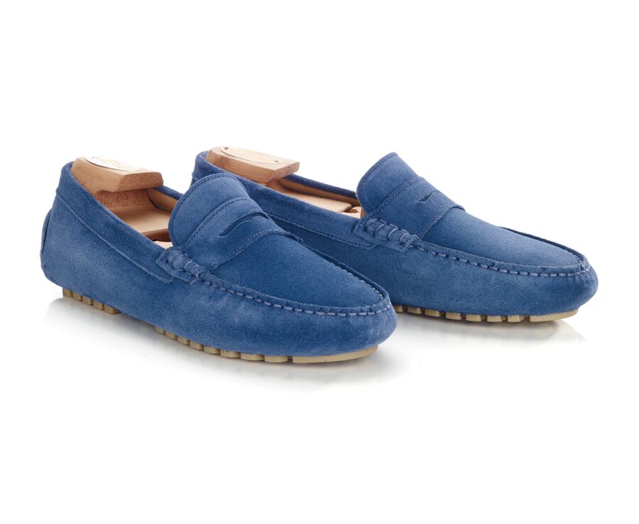 Mocassin été homme Velours Bleu Indigo - FERGUSON