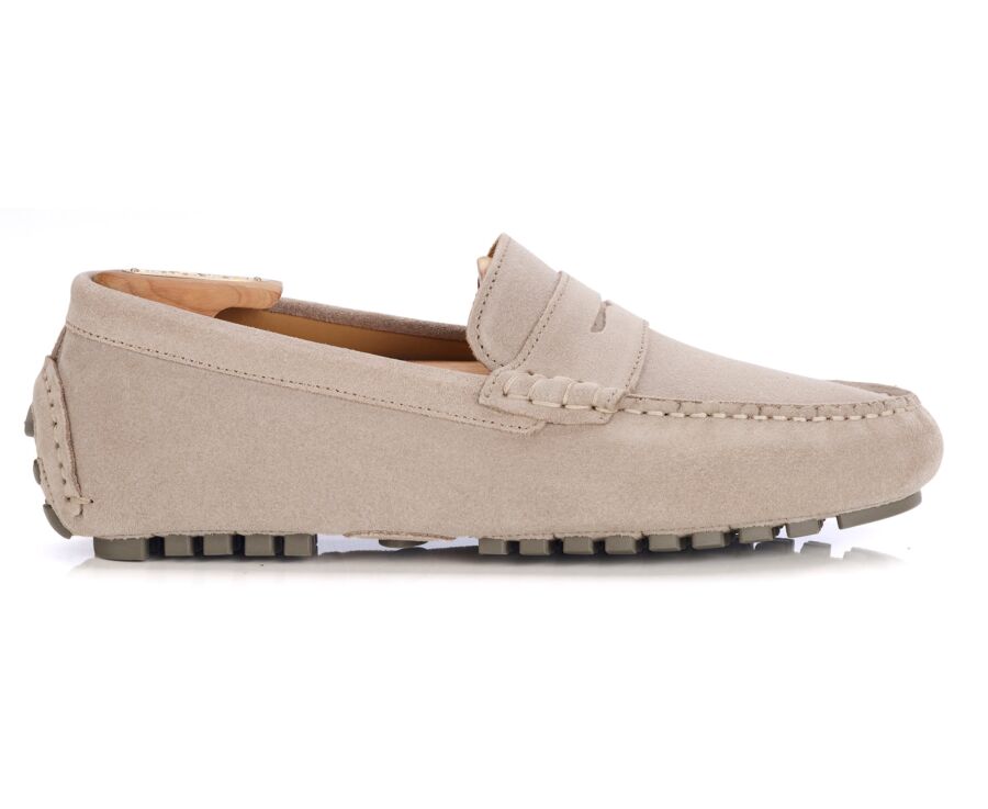 Mocassin Homme - Velours Greige - FERGUSON
