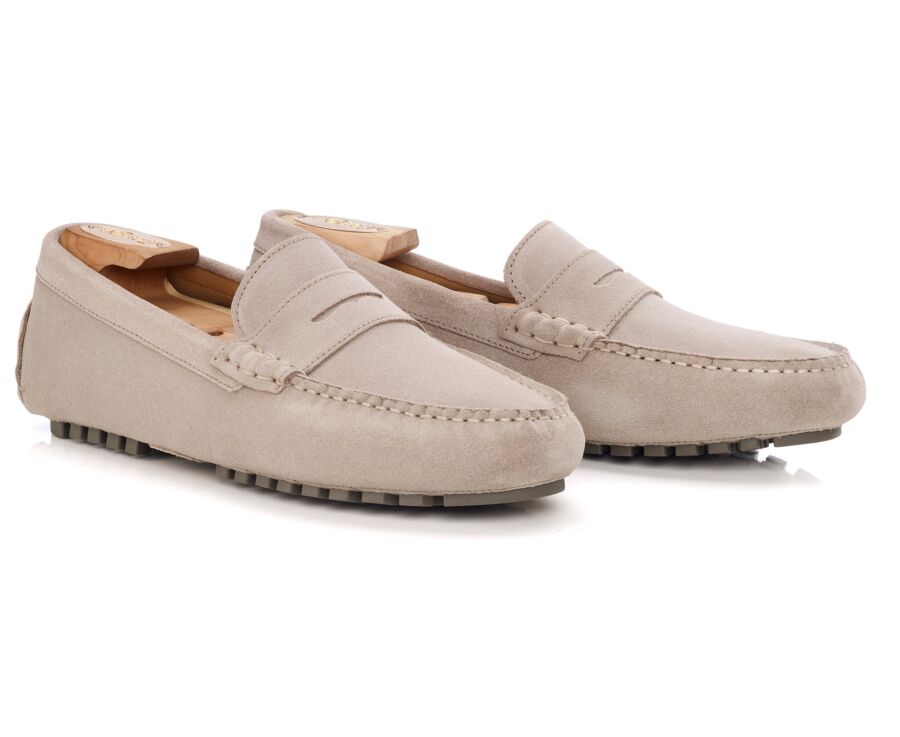 Mocassin Homme - Velours Greige - FERGUSON