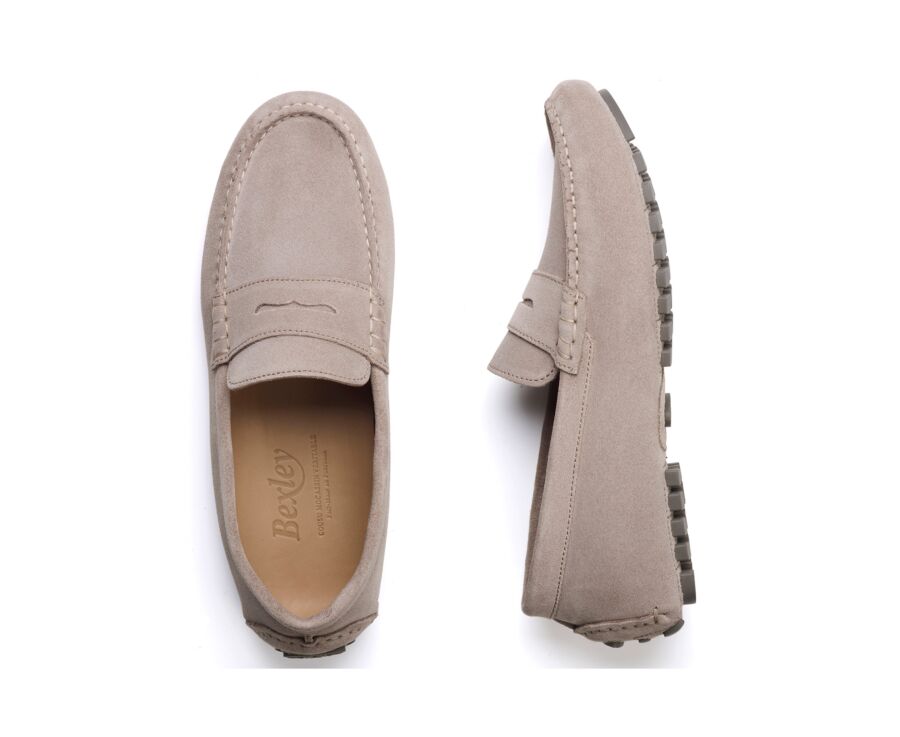 Mocassin Homme - Velours Greige - FERGUSON