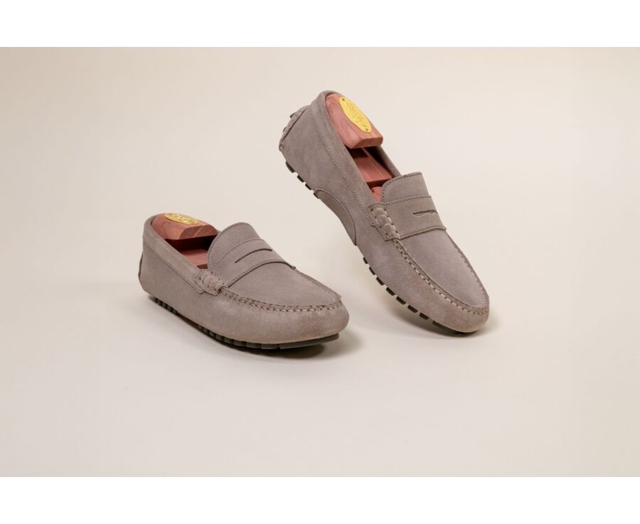 Mocassin Homme - Velours Greige - FERGUSON