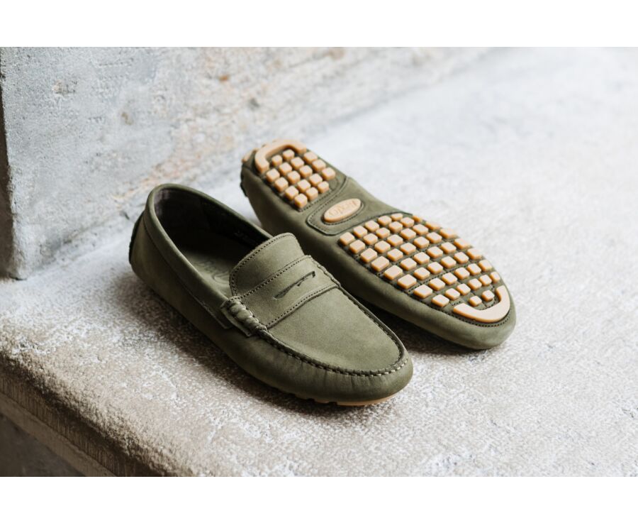 Mocassin Homme Nubuck Kaki - FERGUSON