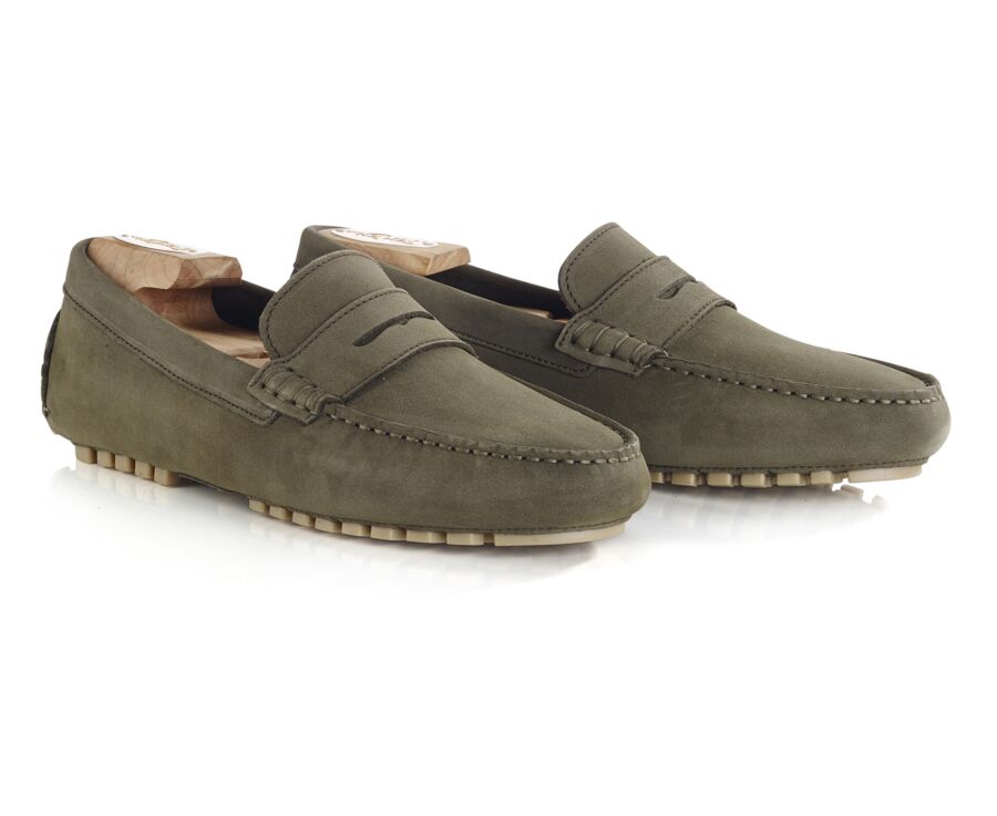 Mocassin Homme Nubuck Kaki - FERGUSON