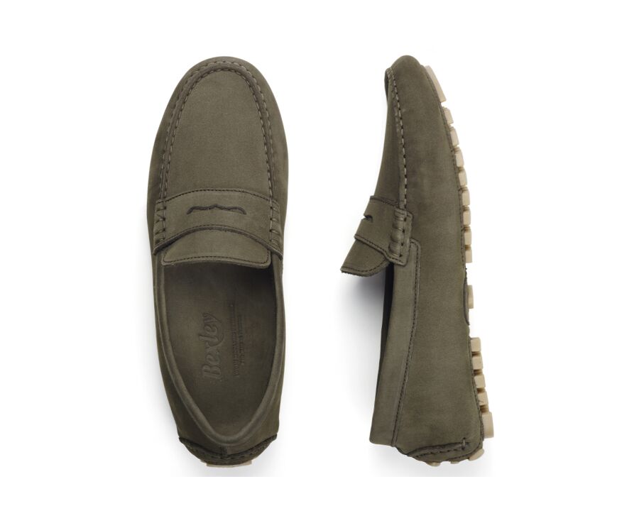 Mocassin Homme Nubuck Kaki - FERGUSON