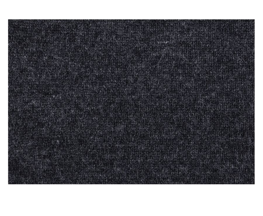 Pull homme laine col zippé Gris Anthracite Chiné - KENNETH