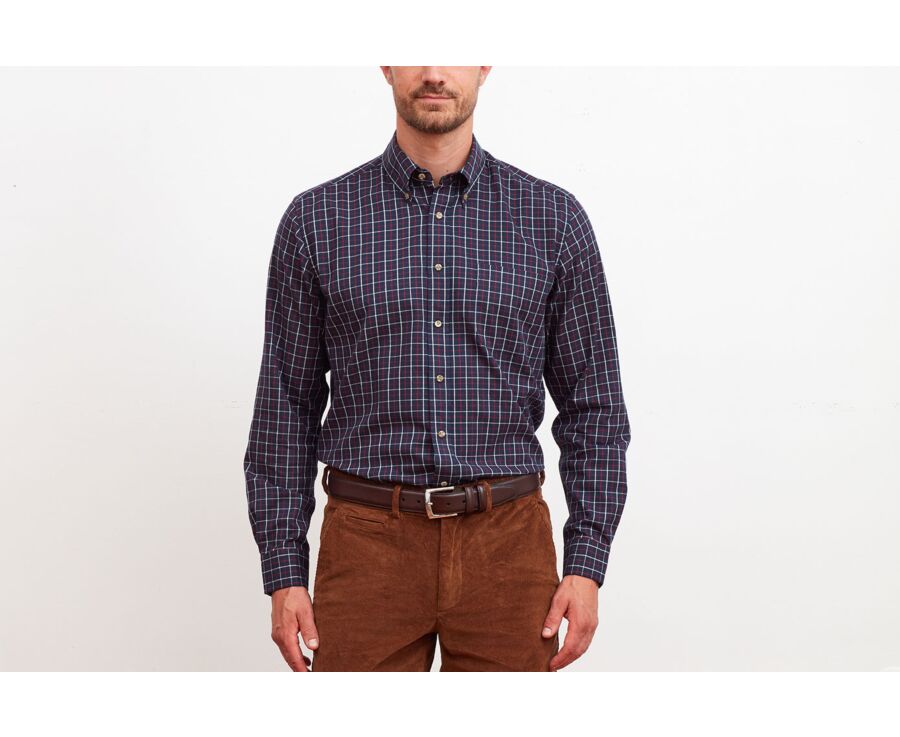 Chemise flanelle carreaux blancs et rouges - LINDSAY