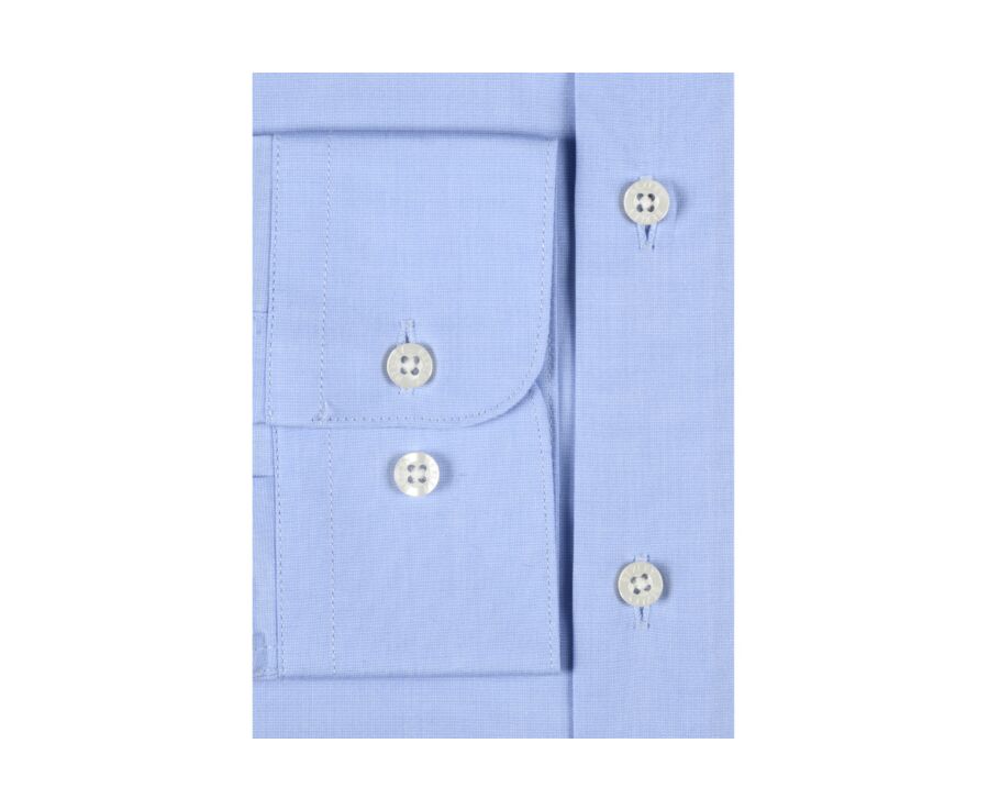 Chemise bleu ciel 100% coton - Col français - MAXIME CLASSIC