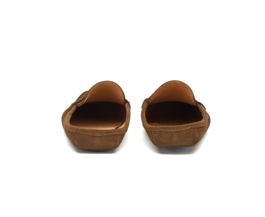 Chaussons mules homme Velours Chamois