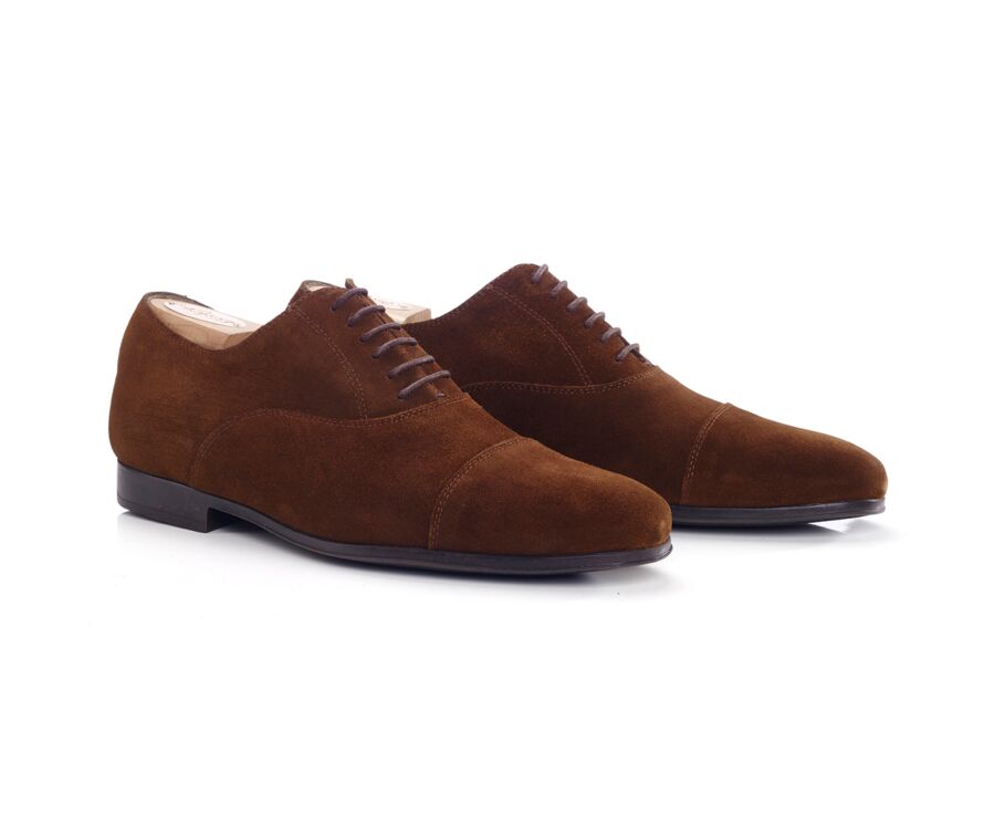 Richelieu homme - Velours Havane - LENNOX GOMME URBAN