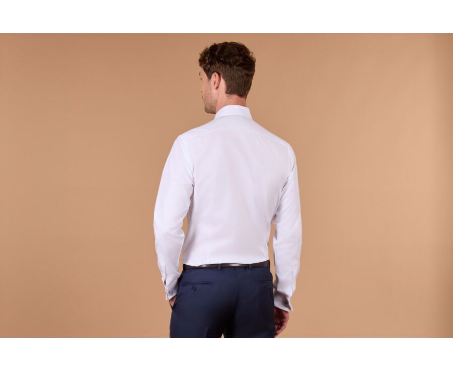 Chemise blanche à boutons de manchettes - PIETRO