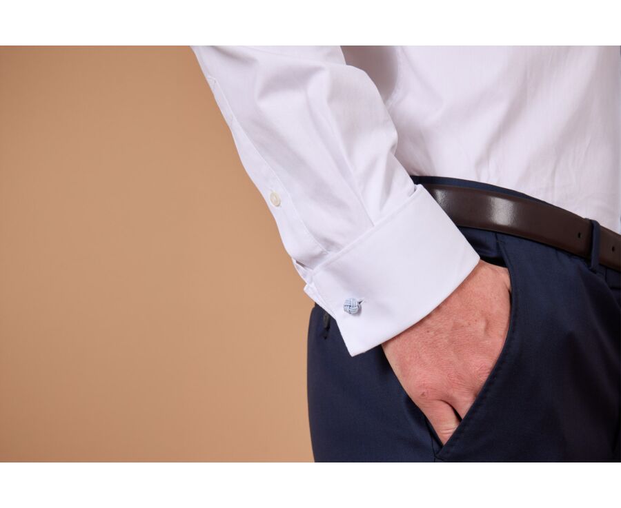 Chemise blanche à boutons de manchettes - PIETRO