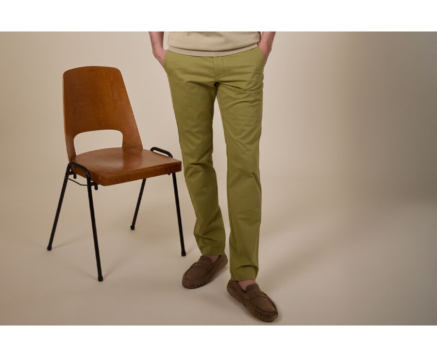 Pantalon chino homme Vert Amande - KYRK