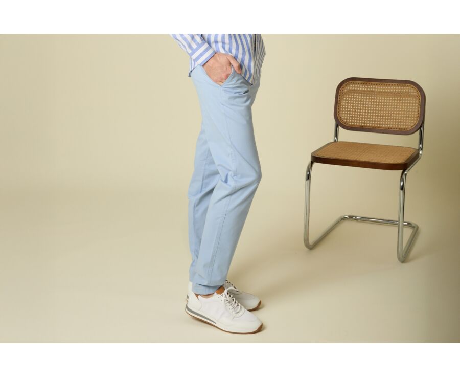 Pantalon chino homme Bleu Azur Clair - KYRK