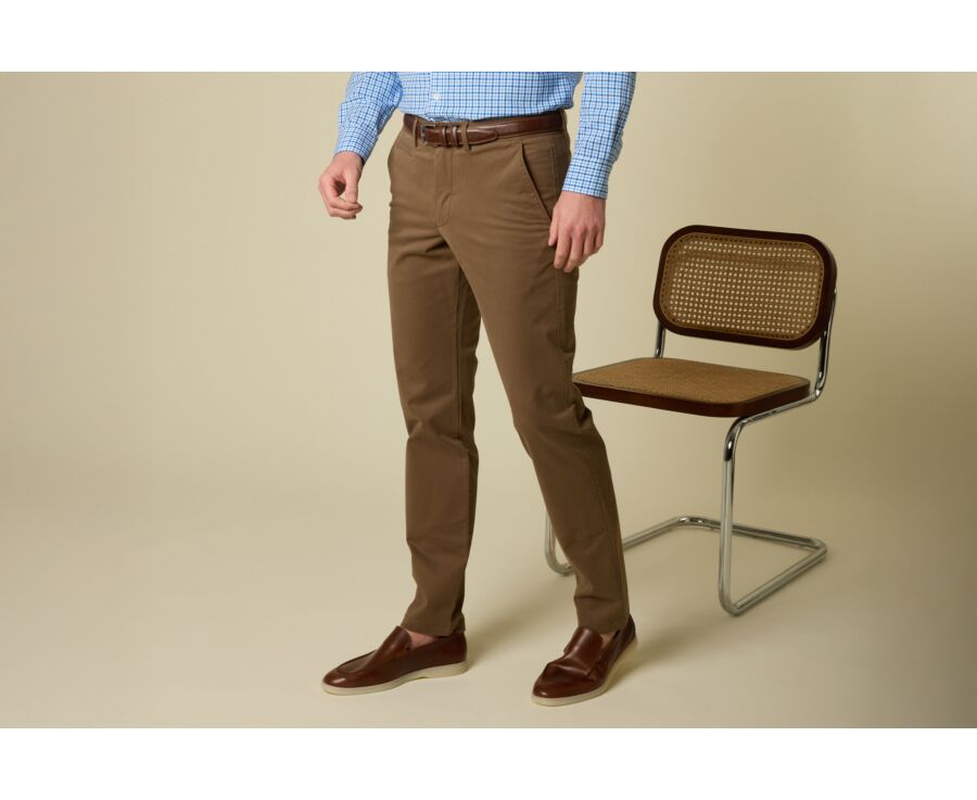 Pantalon chino homme Cacao - KYRK