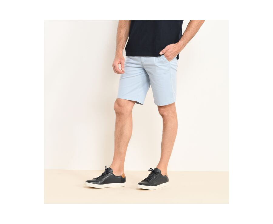 Bermuda chino homme Bleu Clair - BARRY