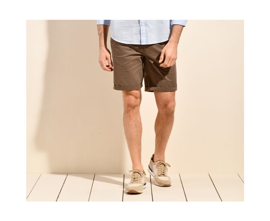 Bermuda chino homme Taupe - BARRY