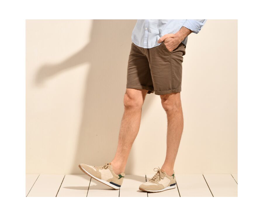 Bermuda chino homme Taupe - BARRY