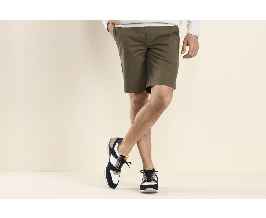 Bermuda chino homme Taupe Foncé - BARRY